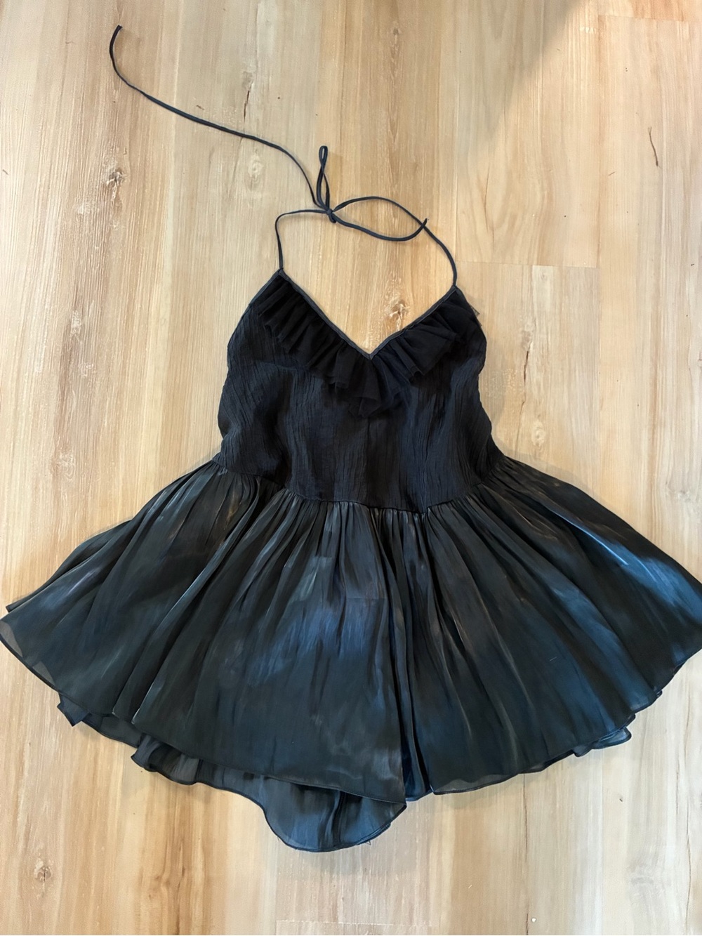 Free People Black Lightweight Halter Romper
